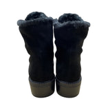 Stuart Weitzman Women’s Black Suede & Shearling Embellished Ankle Boots Sz 10.5M