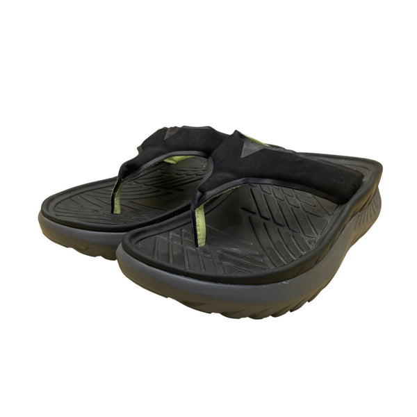 Men’s Black & Green Synthetic Restore Orthotic Flip-Flop Sandals Size 8