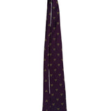 H. Stockton Men’s Purple Silk Tennis Racket Pattern Necktie Handmade England