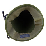 Womens Green Wool Cloche Hat With Black Leather Bow Accent