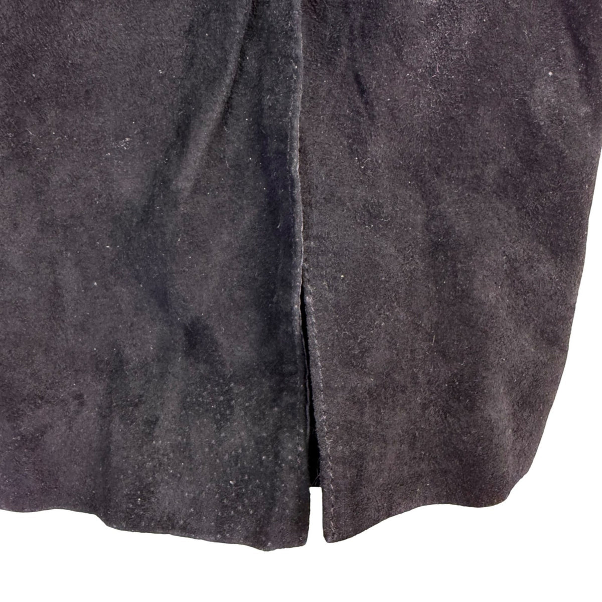 Brandon Thomas Womens Black Leather Midi Skirt With Slit Size 6