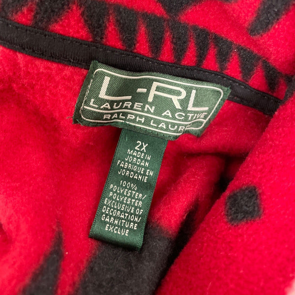 Lauren Ralph Lauren Womens 2X Aztec Print Fleece Jacket