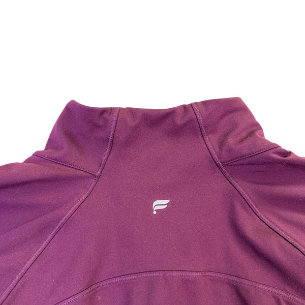 Fabletics Womens Purple Performance Zip Front Mock Neck Athletic Jacket Size S