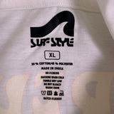 Surf Style Womens White Hooded Long Sleeve Graphic Shirt Size XL