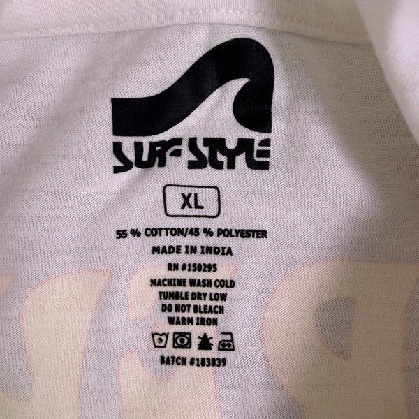 Surf Style Womens White Hooded Long Sleeve Graphic Shirt Size XL