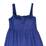 Soma Womens Navy Blue Rayon Blend Maxi Dress Tiered Invisible Support Sz Large