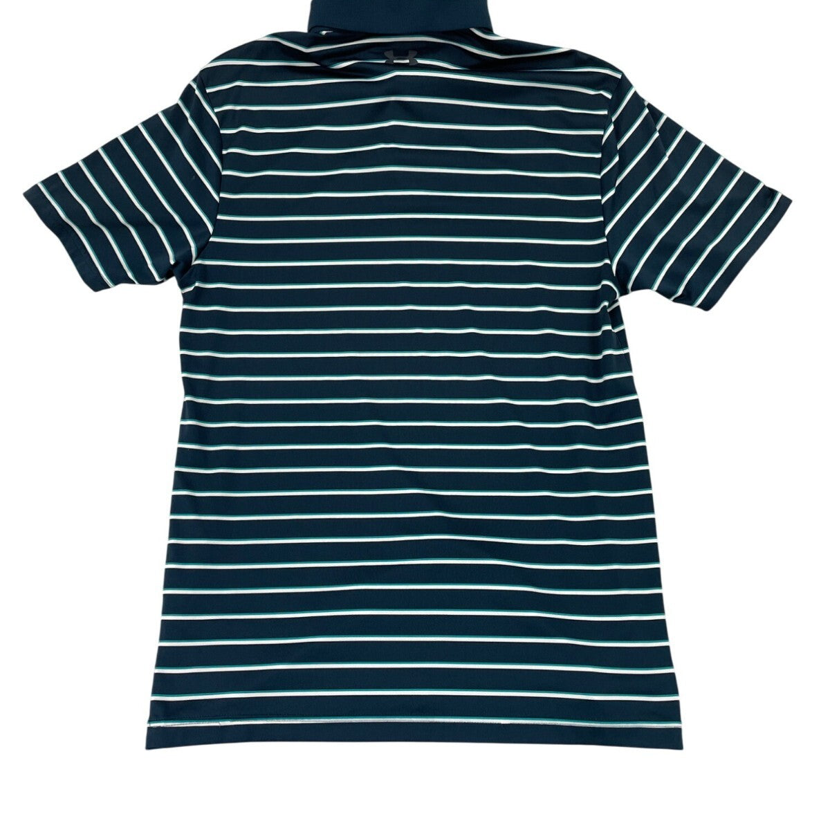 Under Armour Mens Navy Striped HeatGear Polo Shirt Loose Fit Size S