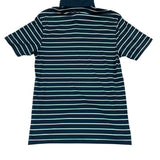 Under Armour Mens Navy Striped HeatGear Polo Shirt Loose Fit Size S
