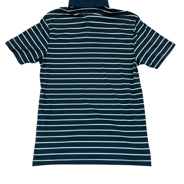 Under Armour Mens Navy Striped HeatGear Polo Shirt Loose Fit Size S