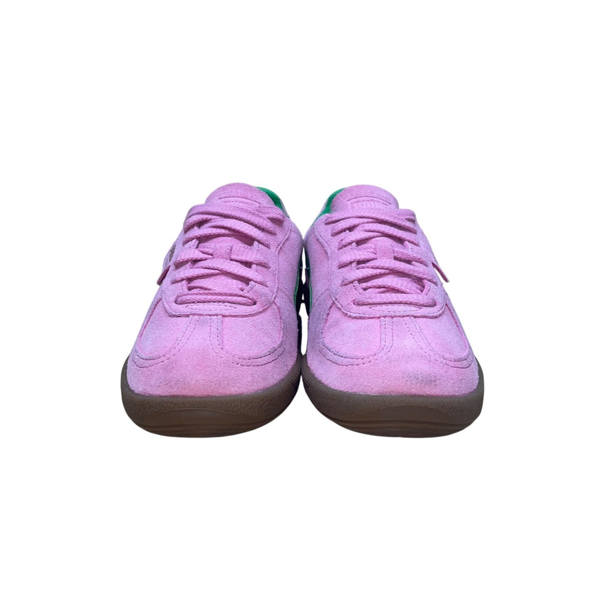 Puma Women’s Pink & Green Suede Lace Up Casual Palermo Sneakers Size 8