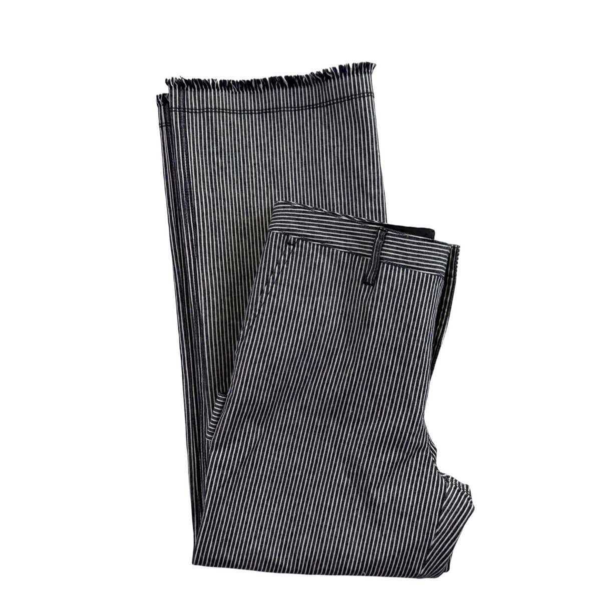 ATM Womens Black & White Stripe Cotton/Spandex Cropped Wide-Leg Pants Size 0