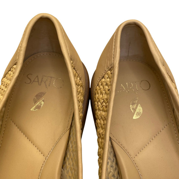 Sarto Women’s Natural  Woven Slip-On Loafer A-Eda 2 Shoes Size 9.5M