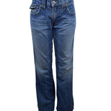 True Religion Womens Embroidered Bootcut Jeans Section Billy Medium Wash