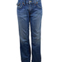 True Religion Womens Embroidered Bootcut Jeans Section Billy Medium Wash