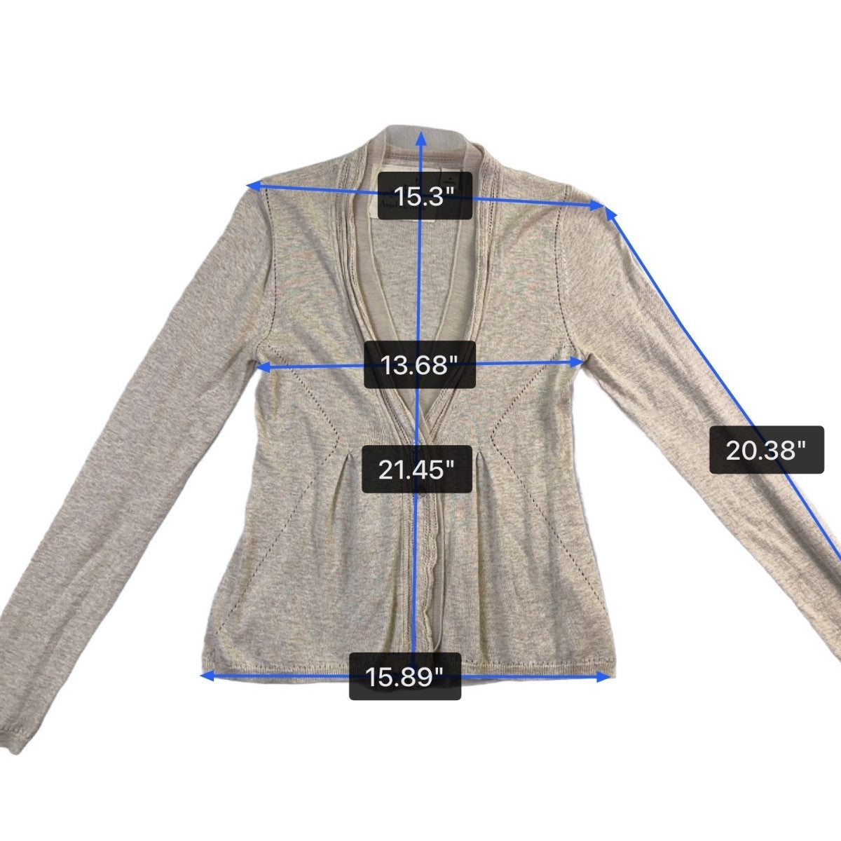 Angel Of The North Womens Beige Knit Button Cardigan Sweater Size XS