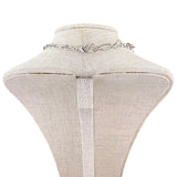 Kendra Scott Womens Silver Tone Chain Necklace With White Stone Pendant