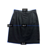 United Colors Of Benetton Womens Black Virgin Wool Pencil Skirt Size 46