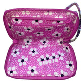 Vera Bradley Women’s Pink & Green Quilted Floral Print Adjustable Crossbody Bag