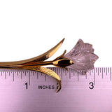 Swarovski Womens Gold Tone & Crystal Brooch Flower Motif Boxed Accessories 