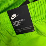 Nike Mens Neon Green Swim Shorts With Mesh Lining Mid-Thigh Length Sz XL