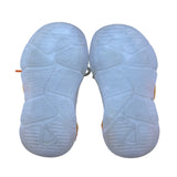 Uom Babies White & Orange Knitted Breathable Slip-in Sneakers Size 20