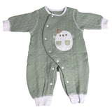 Chamie Toddler Boy's Blue White and Green Toddler Jumpsuit Set Sz 0M