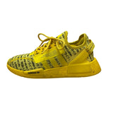 Adidas Yellow Text Print Comfort Primeknit Sport NMD R1 Sneakers Size 5