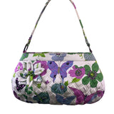 Vera Bradley Women’s White Green Multicolor Quilted Butterfly Print Shoulder Bag
