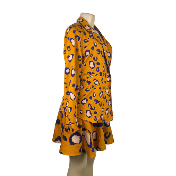 Phillip Lim Women’s Multi-Color Animal Print Polyester Blazer & Skirt Set Size M