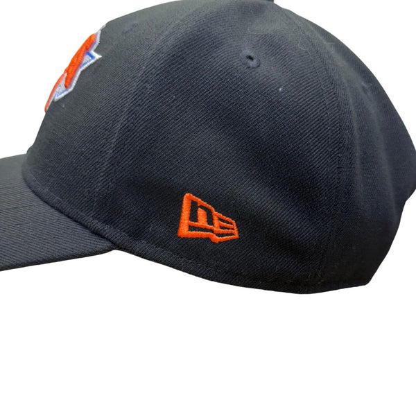 New Era Mens Black Polyester New York Knicks Snapback Cap Embroidered Logo OS