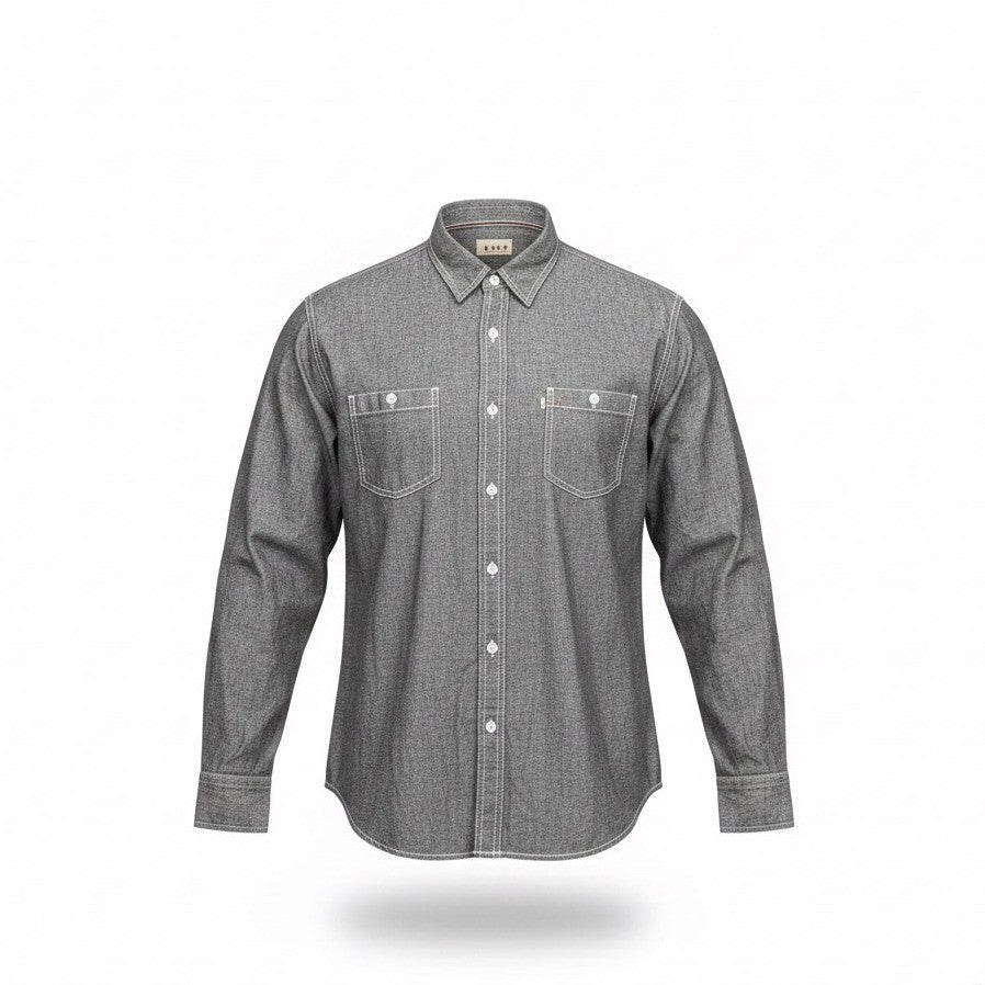 Nordstrom Mens Black Button-Up Long-Sleeve Shirt Casual Slim Fit  Sz XXL