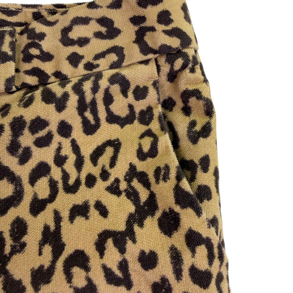 Banana Republic Womens Beige Animal Print Camden Pants Cotton Blend Size 10