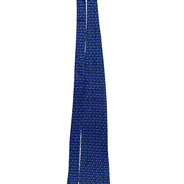 The Nature Conservancy Mens Blue Silk Duck Pattern Neck Tie Hand Made Imported
