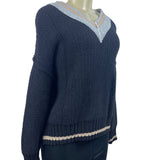 Vintage Hauana Women’s Black V Neck Sweater Sz S - NWT