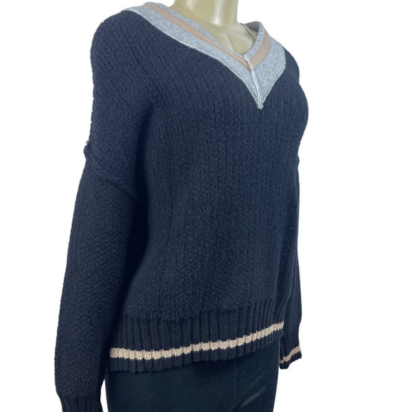 Vintage Hauana Women’s Black V Neck Sweater Sz S - NWT