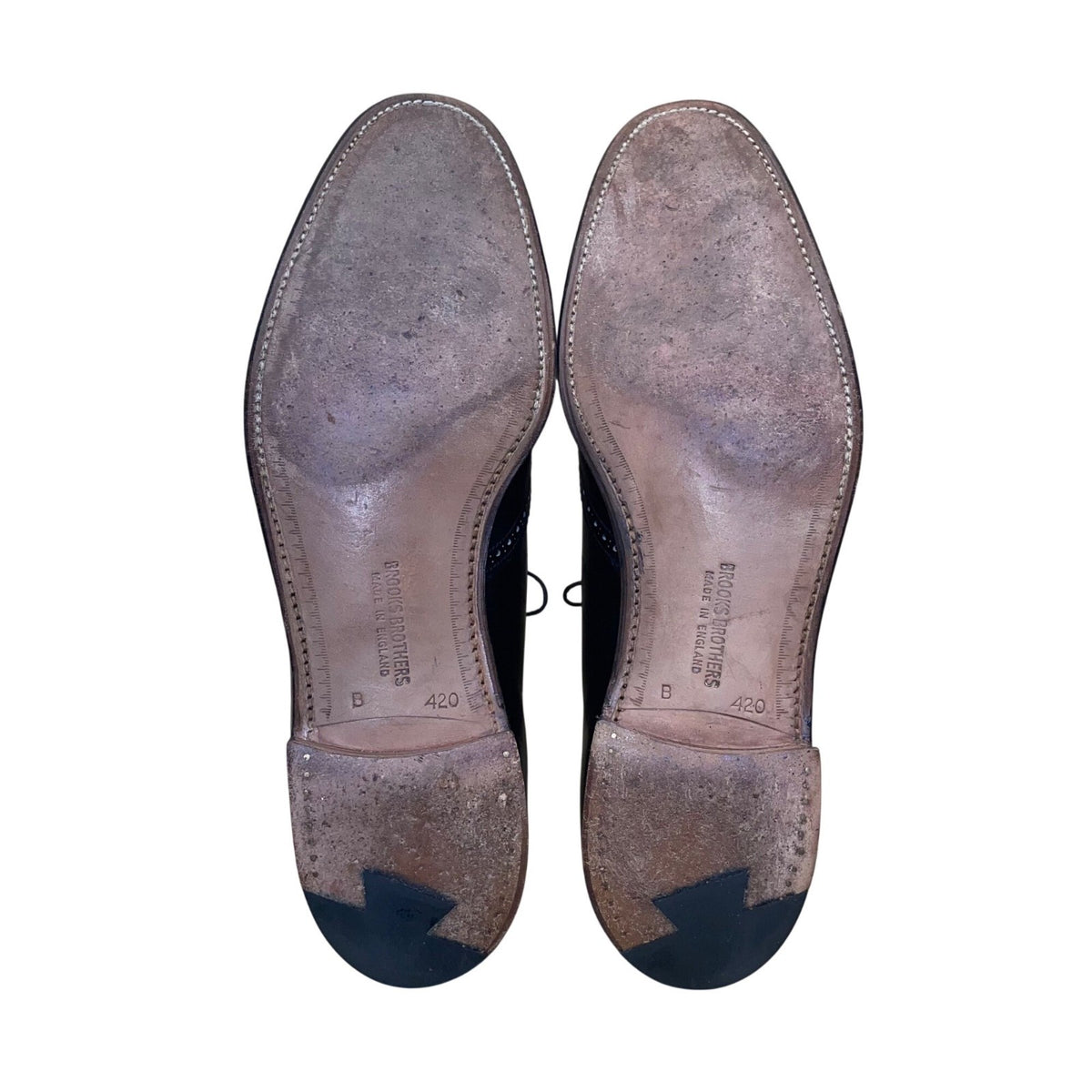 Brooks Brothers Men’s Black Leather Wingtip Oxford Dress Shoes Size 9B