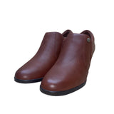 Clarks Women’s Brown Faux Leather Block Heel Emily2 Reyna Ankle Booties Size 10
