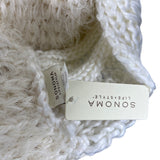 Sonoma Life+Style Ivory Infinity Scarf Soft Knit & Fuzzy Texture For Cozy Comfor