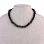 Carolee Womens Black Glass Faceted Beaded Necklace Adjustable Chain
