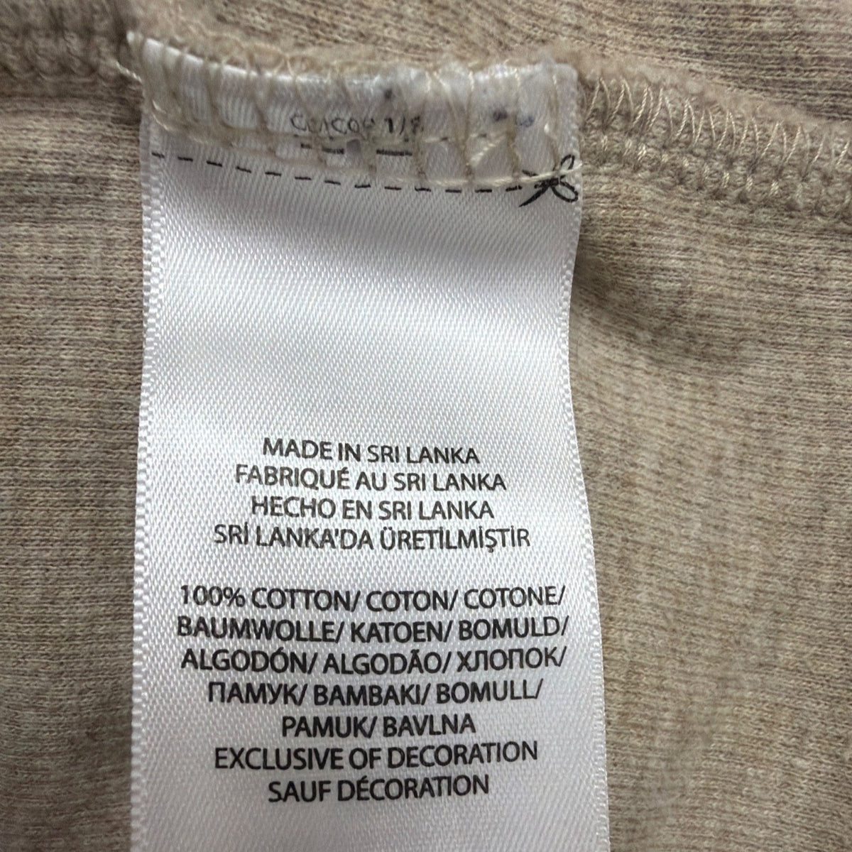Polo Ralph Lauren Mens Beige Cotton 1/4 Zip Pullover Sweater Size S