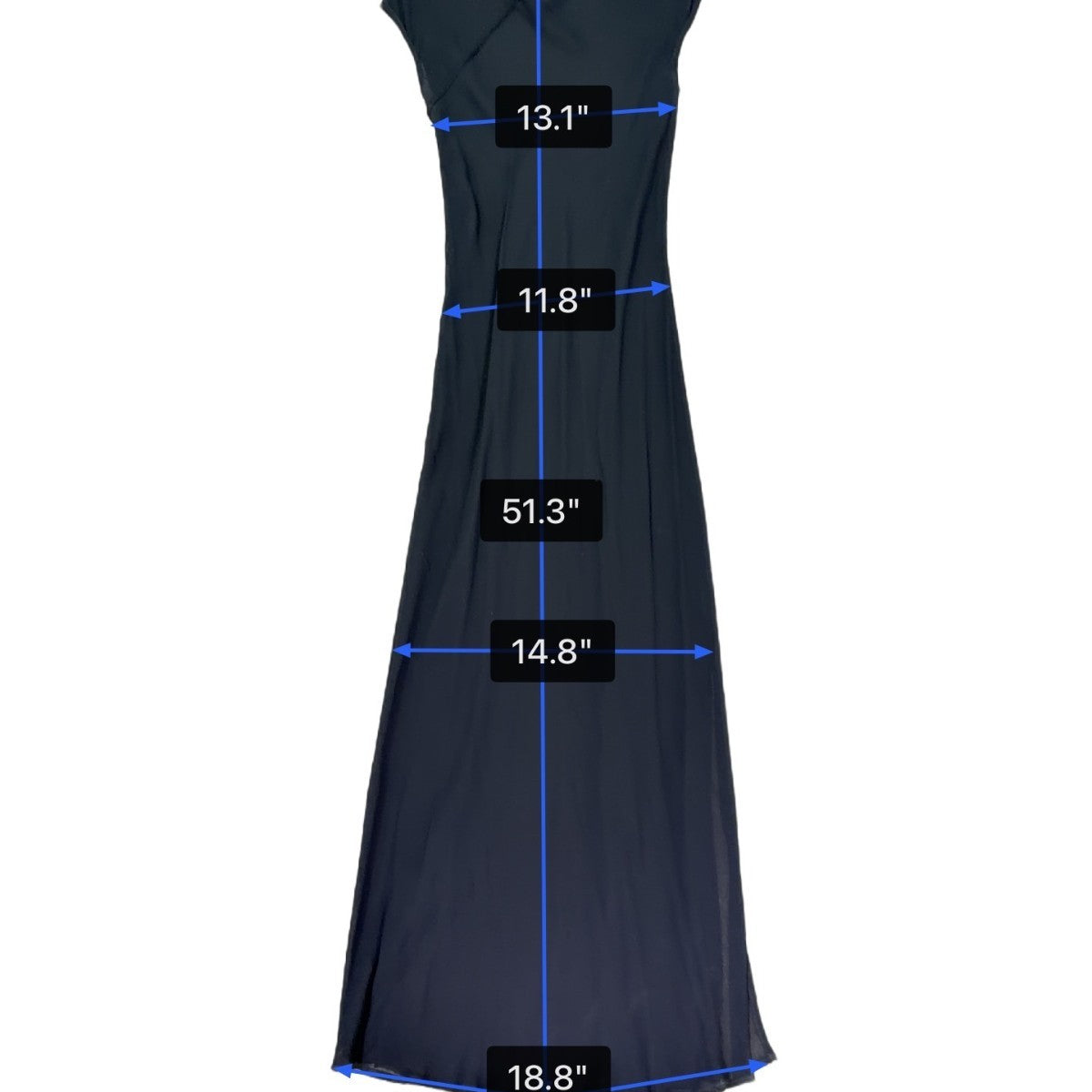 Donna Ricco Womens Black Cap Sleeve Maxi Dress Elegant Design Sz 6