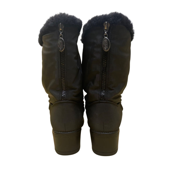 Boston Accent Women’s Black Faux Fur Weatherproof Winter Boots Size 7M