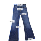 Citizens Of Humanity Womens Blue Cotton Blend Flare Leg Jeans Size 25