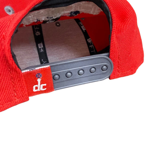 New Era Mens Red Snapback Hat Graphic Adjustable Fit