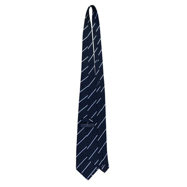 Joseph Abboud Mens Navy Striped 100% Silk Neck Tie Classic Pattern