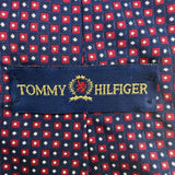 Tommy Hilfiger Mens Blue & Red Diamond Pattern Decorative Neck Tie