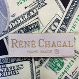 Rene Chagal Mens Multicolor Novelty Money & American Flag Tie