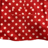 Talbots Womens Red & White Button-Up Polka Dot Blouse Lightweight Shirt Size 16