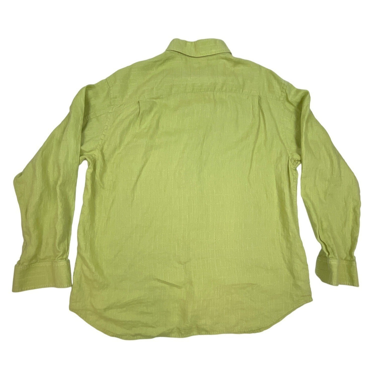 Tommy Bahama Men's Green Lime Button Up Long Sleeve Linen Shirt Sz XL