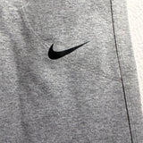 Nike Mens Grey Cotton Joggers With Black Logo & Elastic Cuffs Comfortable Fit